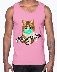 stay safe 1114#- art pop art- Cotton Tank