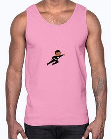 super kid 7#- black boys or men- Cotton Tank