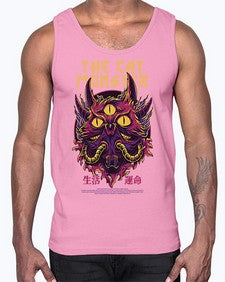 the cat monster gdkkj 1148#- art pop art- Cotton Tank