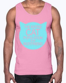 the entire cat popluation is my bestfriend- cats- Cotton Tank