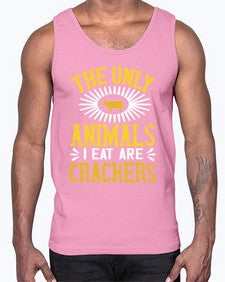 the only animals i eat are crackers 418#- vegan- Cotton Tank