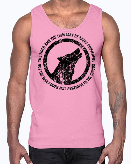 the tiger and the lion may be more powerful- wolf- Cotton Tank