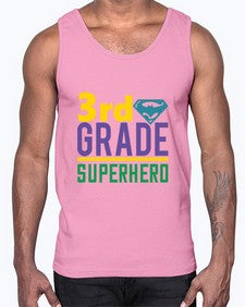 third Grade Superhero 976#- third grade- Cotton Tank