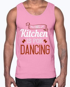 this kitchen is for dancing 433#- cooking- Cotton Tank