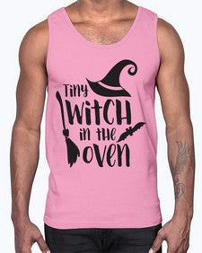 tiny witch in the oven 18#- witch- Cotton Tank