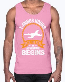 tminus hours until the adventure begins  45#- airplane- Cotton Tank