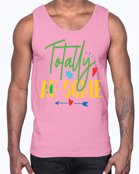 totally ausome Style 1#- autism- Cotton Tank