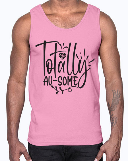 totally ausome Style 2#- autism- Cotton Tank