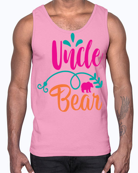 uncle bear 283#- bears - animals- Cotton Tank