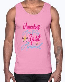 unicorns are my spirit animal 526#- unicorn- Cotton Tank