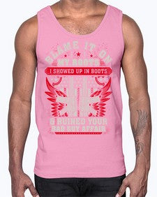 veteran showed up in boots 1198#- western- Cotton Tank