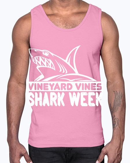 vineyard vines Shark Week Style 8#- shark-fish- Cotton Tank