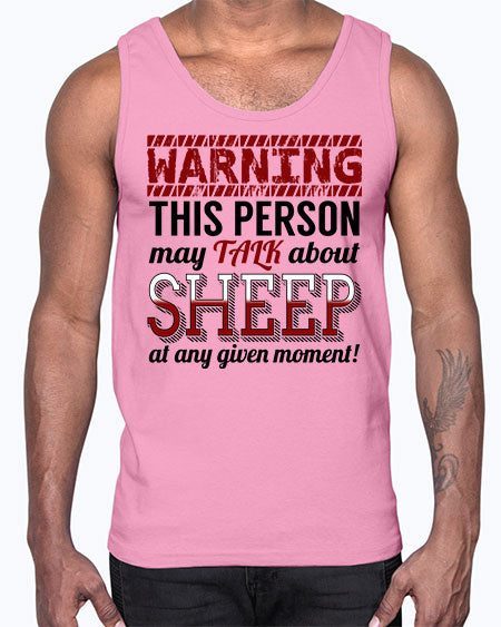 warning this person may talk about- sheep- Cotton Tank