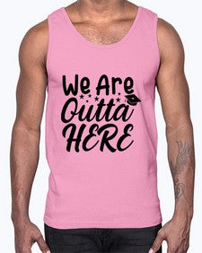 we are outta here 993#- graduation- Cotton Tank