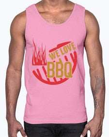 we love bbq 459#- bbq- Cotton Tank