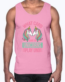 what card game do unicorns play uno 548#- unicorn- Cotton Tank