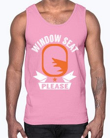 window seat please  51#- airplane- Cotton Tank
