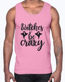 witches be crazy 9#- witch- Cotton Tank