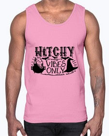witchy vibes only 3#- witch- Cotton Tank