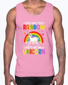 you are the rainbow to my unicorn 562#- unicorn- Cotton Tank