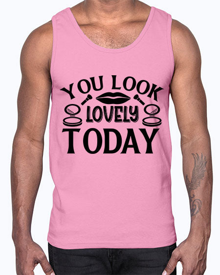 you look lovely today 20#-makeup Cotton Tank