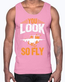 you look so fly  53#- airplane- Cotton Tank