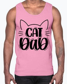 Cat Dad Style 81#- cats- Cotton Tank