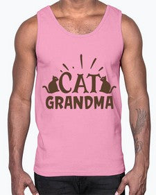 Cat Grandma Style 4#- cats- Cotton Tank