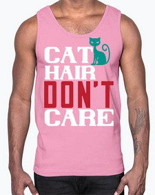 cat hair dont care o Style 29#- cats- Cotton Tank