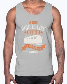 A bus ride is like being in another world 1#- bus- Cotton Tank