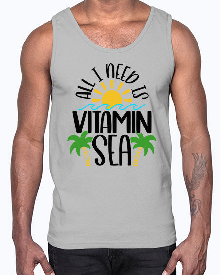 All I Need Is Vitamin Sea Style 56#- summer- Cotton Tank