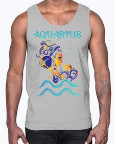 AquariusZodiac 76#- aquarius- Cotton Tank
