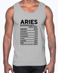Aries Nutrition Facts 97#- aries- Cotton Tank