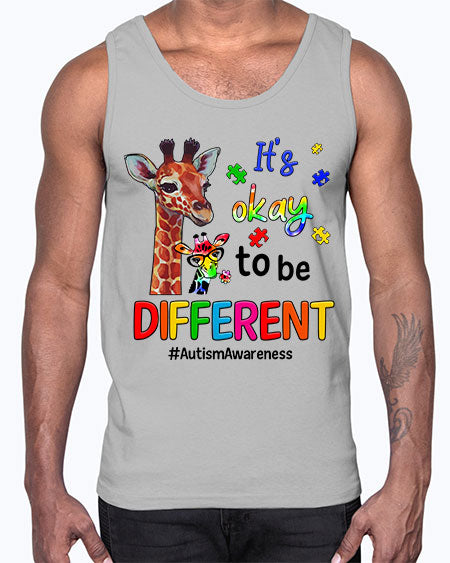 Autism Giraffe- autism- Cotton Tank
