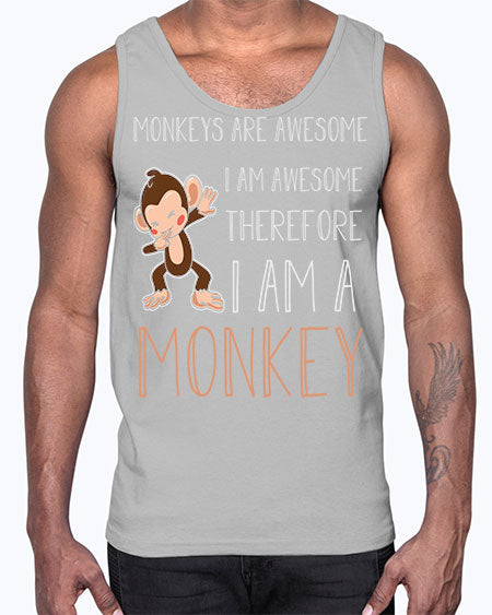 Awesome Monkey Cute Dabbing 2#- monkey- Cotton Tank