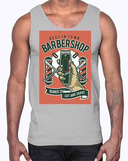 Barbershop590#- barber- Cotton Tank