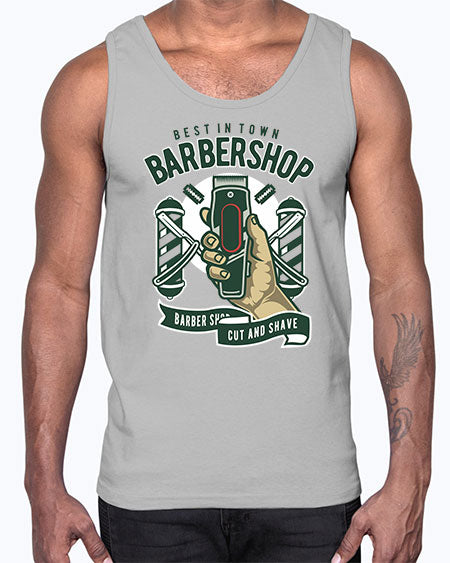 Barbershop591#- barber- Cotton Tank