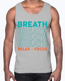 Breath Relax Focus 181#- yoga- Cotton Tank