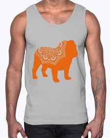 BulldogMandala 281#- mandala- Cotton Tank