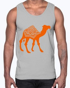 CamelMandala 295#- mandala- Cotton Tank