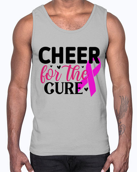 Cheer for the Cure 28#- breast cancer- Cotton Tank