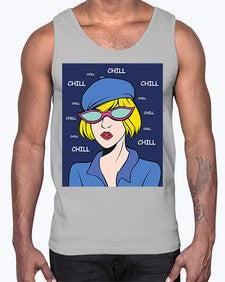 Chill 329#- art pop art- Cotton Tank