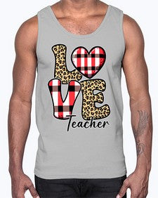 Commercial Use Teacher Valentine 37#- teacher- Cotton Tank