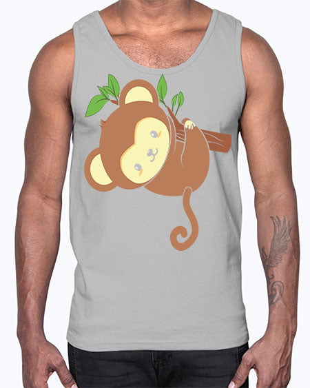 Cute Monkey Hanging on Tree 4#- monkey- Cotton Tank