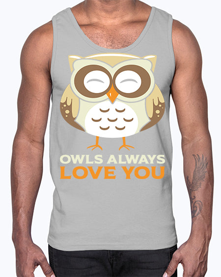 Cute Owl Always Love You A TurtleRabbit 3#- owl- Cotton Tank