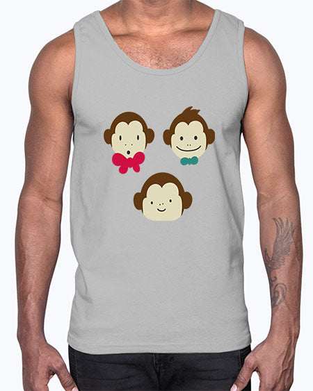 Cute_little_monkeys_5425- monkey- Cotton Tank