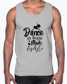 Dance is music made visible 99#- ballet- Cotton Tank