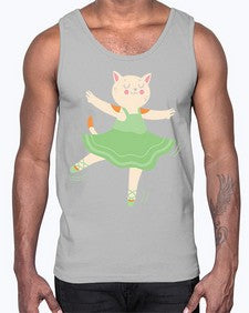 Dancing cat ballerina for ballet ballet 112#- ballet- Cotton Tank