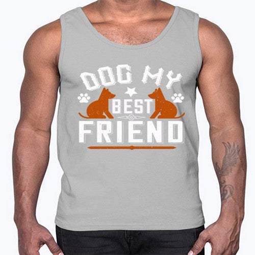 Dog My Best Friend Style 219#- dogs- Cotton Tank