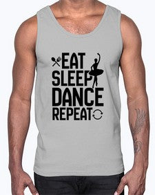 Eat sleep dance repeat 121#- ballet- Cotton Tank